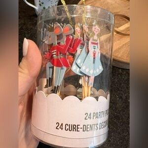 24 pack meri meri nutcracker picks holiday party cupcake sweets savory decor